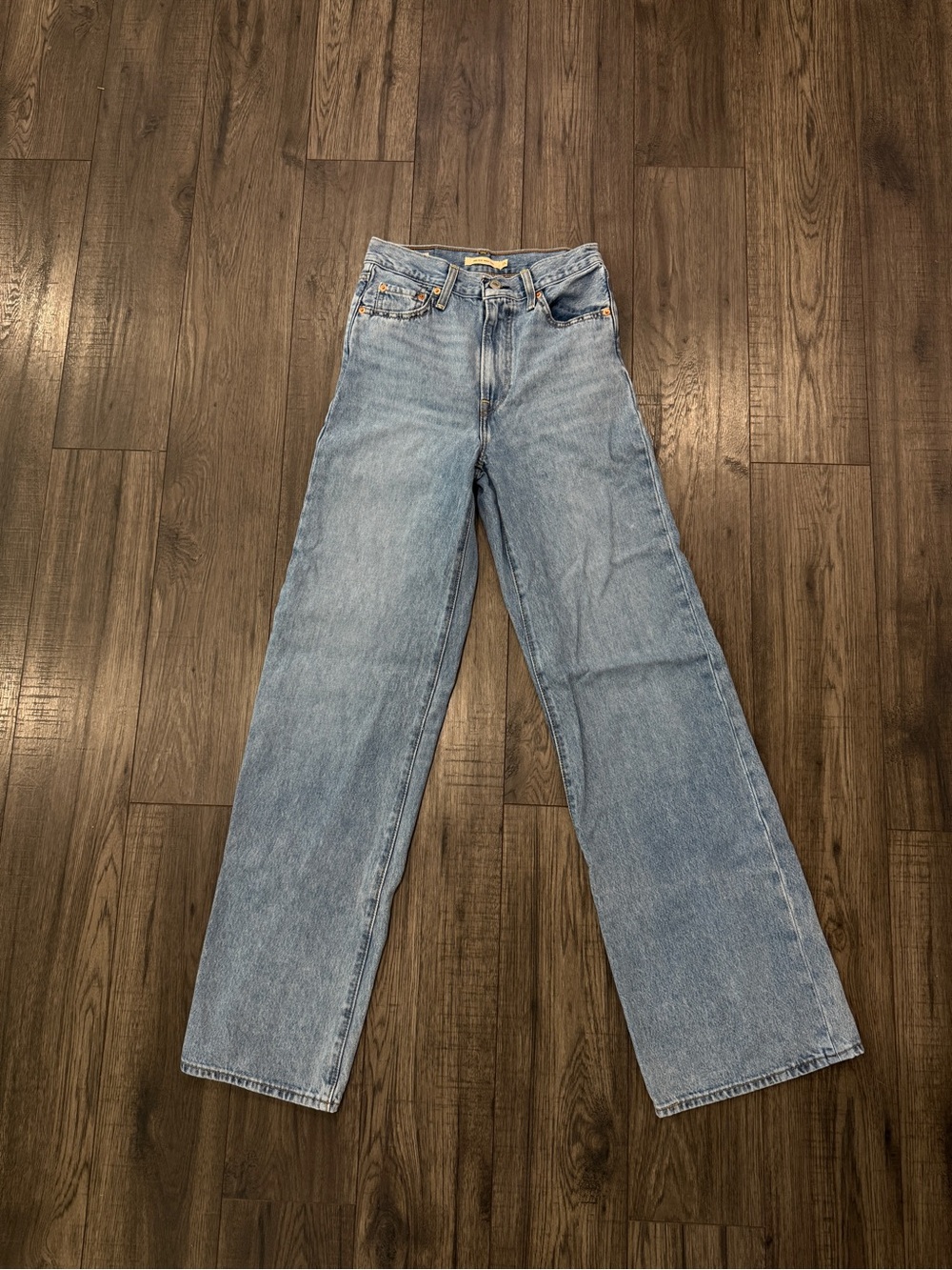 Levi's Light Blue Wide-Leg High-Rise Jeans